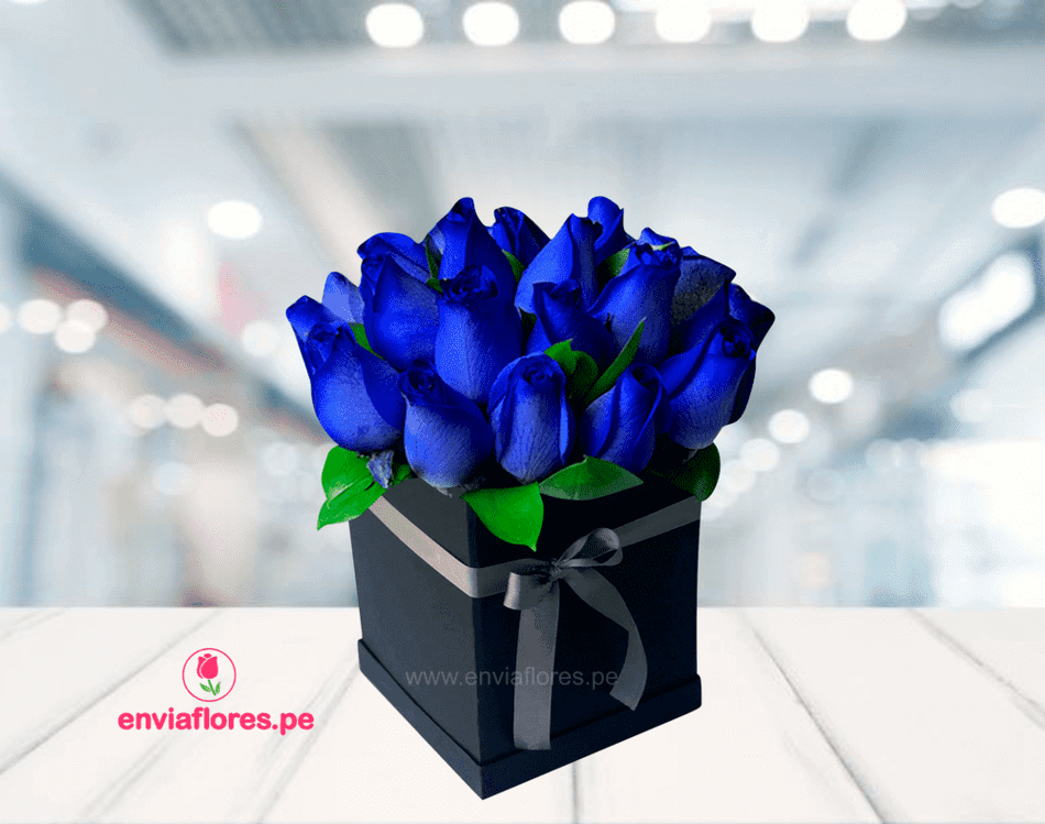 24 rosas azules - Floreria en juliaca envia flores